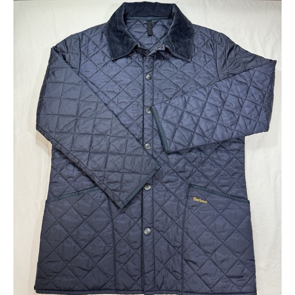 Barbour Liddesdale Jacket Men's Quilted Blue England Classic Size M